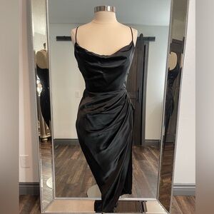 Satin midi corset dress by House of CB